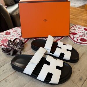 Hermes Chypre Leather Sandals